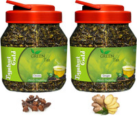 Byahut Gold Cloves and Ginger Flavoured Green Tea Combo Cloves, Ginger Tea Plastic Bottle(400 g)