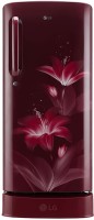 LG 190 L Direct Cool Single Door 3 Star Refrigerator with Base Drawer(Ruby Glow, GL-D201ARGX)
