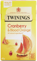 Twinings Cranberry & Blood Orange, 20 Tea Bags - 40g (20x2g) Cranberry Instant Tea Bags Box(40 g)