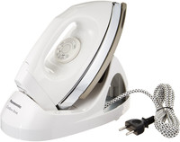 Panasonic NI-100DX Cordless Dry Iron with Non-Stick Soleplate European Style Power Cord, 220-volt 1000 Dry Iron(White)