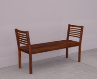 Wood Mania Solid Wood 2 Seater(Finish Color - Teak)