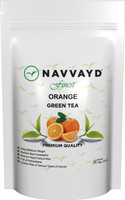 Navvayd Orange Green Tea 100 gm (40 cups) | Handcrafted High Grown Green Tea blends Orange Green Tea Pouch(100 g)