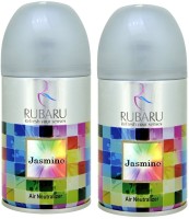 Ru Baru Jasmine Automatic air freshner Refill / Automatic Room Freshener Machine Refill- 300ml+300ml (fitted all machines/dispensers) pack of 2 pc Refill(2 x 300 ml)