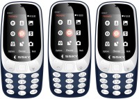 Ssky S9007 Combo of Three Mobiles(Blue)