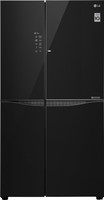 LG 679 L Frost Free Side by Side Refrigerator(Black Glass, GC-M247UGBM)