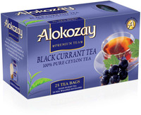 Alokozay Premium Tea, Black Currant Tea, 25 Tea Bags - 50g Blackcurrant Black Tea Bags Box(50 g)