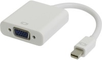 Smart Tech  TV-out Cable Mini Display Port to VGA Female HDMI Cable(White, For Laptop)