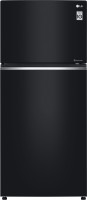 View LG 546 L Frost Free Double Door 3 Star Refrigerator(Black Glass, GN-C702SGGU) Price Online(LG)