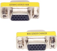 LipiWorld VGA Female(15 Pin) to Female(15Pin) Mini Gender USB Adapter(Silver)