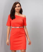 AND Women A-line Orange Dress