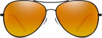 PARIM Aviator Sunglasses(For Men & Women, Orange)