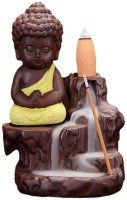 SHRI LAXMI ENTERPRISES INCENSE BUDDHA BACKFLOW SMOKE Decorative Showpiece  -  12 cm(Polyresin, Multicolor)