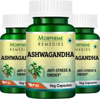 Morpheme Remedies Ashwagandha 500mg Extract (Pack Of 3)(180 No)
