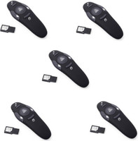 ShopyBucket Set Of 5 Wireless USB PowerPoint Remote Control Laser Presenter (Black) 5 Presenter(Black)