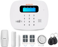 KONLEN Wireless Smart GSM Alarm System with Voice & RFID APP Control Easy to Install for Home and Office - Kit A Wireless Sensor Security System