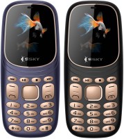 Ssky K7 Pro Combo of Two Mobiles(Blue, Black)
