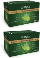 Girnar Tea Gourmet Green Tea Pack of 2 Assorted Green Tea Bags Box(90 g)