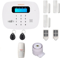 OVIO Konlen Wireless Smart GSM Alarm System With voice Rfid App Control Easy To install for Home Office Kit B... Wireless Sensor Security System
