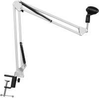 SYGA 35 cantilever Microphone Stand Desktop Universal Cantilever Stand Capacitor Wheat Stand (White) Microphone Stand(White)