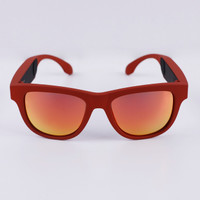 ARK SMART Orangelens_Redframe Polarized UV 400 Protection Lens Bone conduction(Smart Glasses, ORANGE)