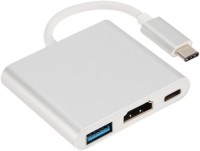 Globus Geschaft USB 3.1 Multiport Adapter type C for Macbook and type C devices USB Adapter(Silver)