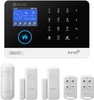 Lumisynch LCD Wifi + GSM Home Security Alarm System + RFID +Wireless +SMS and Call Alert + App available for Android and IOS Wireless Sensor Security System