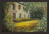 Mad Masters House with a Garden Home Decor & Festive Needs Digital Reprint 12 inch x 18 inch Painting