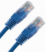 PAC 1 meter patch cord cat 6 1 m LAN Cable(Compatible with internet, Blue)