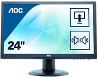 AOC 24 inch Full HD LED Backlit TN Panel Monitor (E2460PDA)(Response Time: 5 ms)