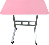 FurnCentral Engineered Wood Portable Laptop Table(Finish Color - Pink)
