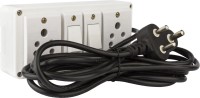 HI-PLASST Extension Switch Board with 2 Sockets(5A) and 2 Switches(5A)-4Mtr Long Wire 2  Socket Extension Boards(White, 4 m)
