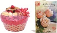 Skylofts Lovely Chocolate Basket with a sorry card Combo(210gms)