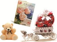Skylofts Beautiful Horse Chocolate Gift with a cute teddy & sorry card (10pcs assorted chocolates) Combo(90gms)