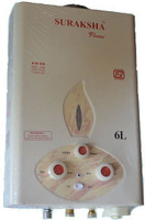 Suraksha 6 L Gas Water Geyser (Flame, ivory)