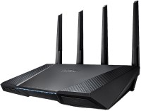 ASUS RT AC87U Wireless AC2400 Dual B& Gigabit Router, AiProtection with Trend Micro 300 Mbps Wireless Router(Black, Dual Band)
