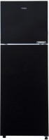 View Haier 258 L Frost Free Double Door Top Mount 3 Star Refrigerator(Black Glass, HRF-2783CKG-E)  Price Online