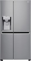 LG 668 L Frost Free Side by Side Refrigerator  with with Hygiene Fresh+ and Smart ThinQ(WiFi Enabled)(Platinum Silver 3, GC-L247CLAV)