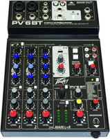 Peavey Live Audio Mixer 6 Channel Compact Analog Mixing Console with Bluetooth Analog Sound Mixer