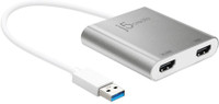 j5 CREATE j5 CREATE JUA365 USB 3.0 to Dual HDMI Multi-Monitor Adapter USB Adapter(Grey)