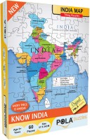 Pola Puzzles India Map 60 Pieces Jigsaw Puzzles, Puzzles for Kids Age 5 Years and Above. Size: 37 cm X 24 cm(60 Pieces)