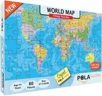 Pola Puzzles World Map 60 Pieces Jigsaw Puzzles, Puzzles for Kids Age 5 Years and Above. Size: 37 cm X 24 cm(60 Pieces)