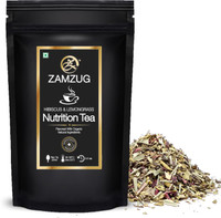 zamzug Nutrition 100g Pack of Assam Whole Leaf Superfine Green Tea Blended with Moringa, Hibiscus and Lemongrass That are Considered to Have high Nutritional Value Lemon 