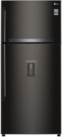 LG 547 L Frost Free Double Door 3 Star Refrigerator(Black Steel, GN-F702HXHU)
