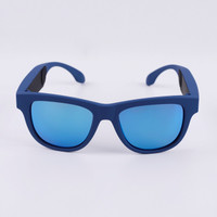ARK SMART Bone conduction sunglasses Bluelens_blueframe Polarized UV 400 Protection Lens(Interactive Glasses, Blue)