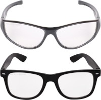 CRIBA Wayfarer, Retro Square Sunglasses(For Men & Women, Clear)