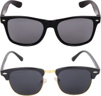 Aligatorr Spectacle , Wayfarer Sunglasses(For Men & Women, Black)