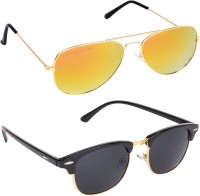 Aligatorr Aviator, Spectacle  Sunglasses(For Boys & Girls, Golden, Clear)