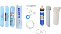 Bluenova RO service Kit with Inline set, Filmtech Dow 75 GPD Membrane, Vitamin B12, Housing (MH), Spun, Bowl and Other accessories Solid Filter Cartridge(0.001, Pack of 12)