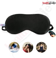 Healthgenie 100% Silk, Super Smooth Sleeping Mask with Adjustable Strap and Blind Fold Eye Mask Eye Shade(Black)