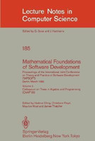 Mathematical Foundations of Software Development. Proceedings of the International Joint Conference on Theory and Practice of Software Development (TAPSOFT), Berlin, March 25-29, 1985(English, Paperback, unknown)